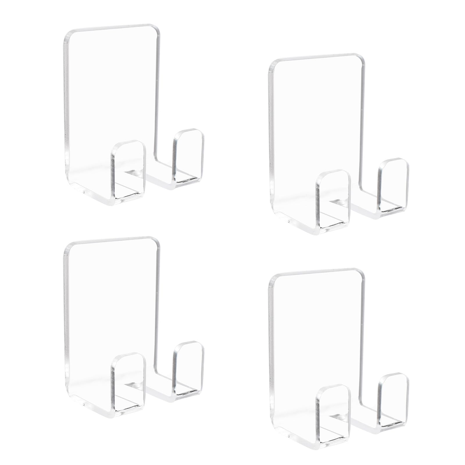 MOROBOR 4 Pcs Acrylic Razor Holders, Clear Shaver Holder Towel Hook Waterproof Storage Hanger for Towels Bath Accessories for Kitchen & Bathroom