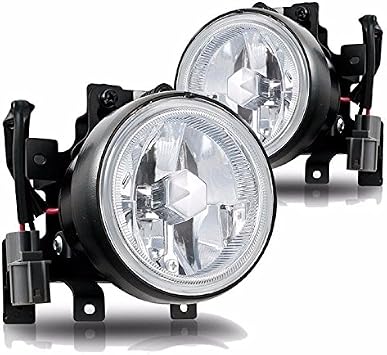 Clear Lens Fog Light Lamps Compatible with Honda Element 2003 2004 W/Wiring Kit Pair Bumper