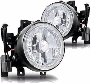 Clear Lens Fog Light Lamps Compatible with Honda Element 2003 2004 W/ Wiring Kit Pair Bumper