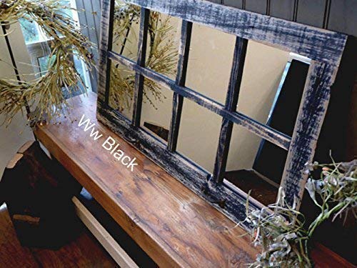 Window Pane Mirror, Large Rectangle Reclaimed Wood Wall Decor, 37.5 X 21.5 Inch Reclaimed Barn Wood Homesteader Style Decorative Old Wood Mirror | AllBarnWood Rustic Farmhouse Home Decor