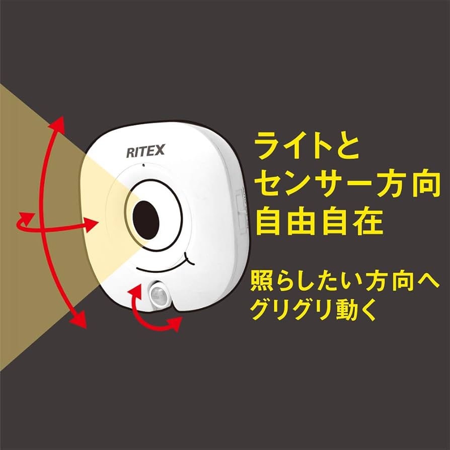 メザシです他の方はご利用頂けません Amazon | ムサシ RITEX どこでも目玉センサーライト ASL-018