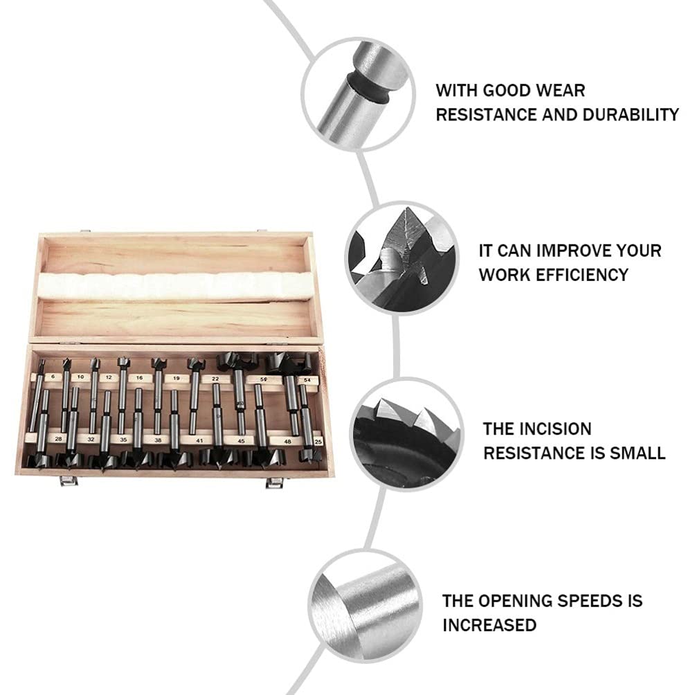 Set Flat Wing Drill Bit Woodworking Drill Bit Woodworking Hole Saws Flat for Slipcover Tuck Grips Tile Tools Punch Hole Wood Carbon Steel