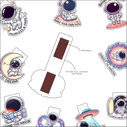 Image of Zesta Magnetic Bookmark Set of 9 | Aesthetic Book Mark for Reading | Cute Anime Bookmarks for Kids, Students | Book Accessories for Novels, Gifts for Readers