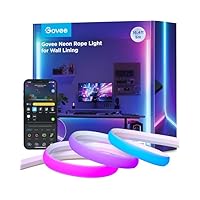 Govee Neon Striscia LED per Battiscopa, 5m RGBIC Strisce LED per Pareti e Angoli, Funziona con...