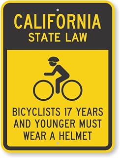 California Bike Law 12"x18" Aluminum Weatherproof Sign b00412b
