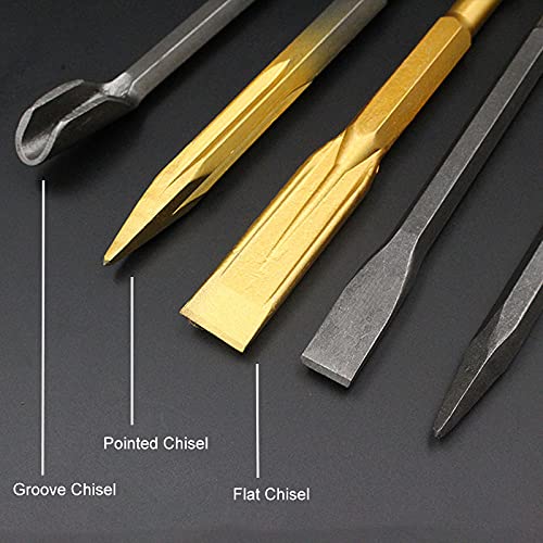 Hammer Drill Chisel Bit, Rotary Hammer Bit, Scaling Chisel Hammer Drill Tool, Square Shank, Flat Chisel, 14mmx250mm