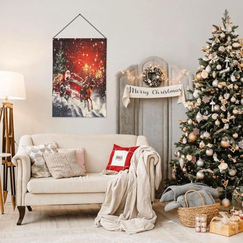 Drapeau de jardin Père Noël en polyester haute densité résistant aux UV - 8