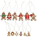 Veemoon 2Pcs Lebkuchen Mann Weihnachtsfestheimer Home Anhänger PVC- Anhänger Hängende Anhänger Haus