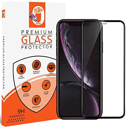 Image of STP FEEL (Pack of 1 Tempered Glass For iPhone XR | Edge to Edge Coverage Screen Protector Guard | Full Screen Protector