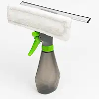 Rodo Limpa Seca Vidros Janela Multiuso Com Spray Esfregão e Borrifador Acompanha Reservatório 3 Em 1 250ml Box e Azulejos Prático e Portátil