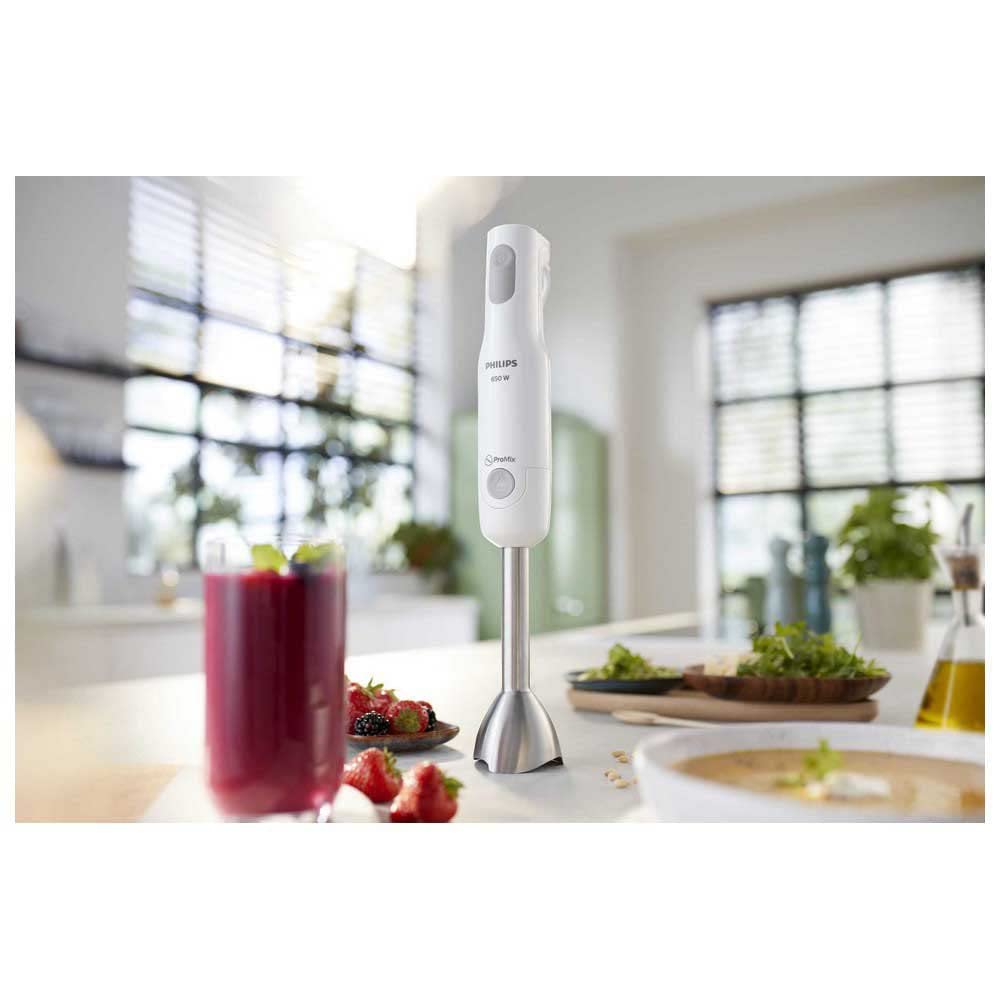 Philips Hr2535/00 Promix Handmixer mit Becher, S-Blade-Klingen, Zubehör inklusive, kompakter Zerkleinererer, 650 W