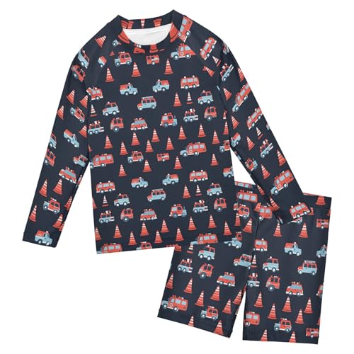 Wacky Car Baby Boys' Toddler Long Sleeved Rashguard Swim Bathing Suit Set B0403591