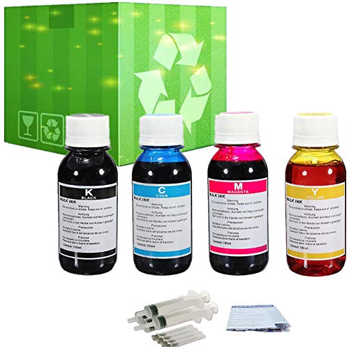 Get Special Price J2INK 4x100ml Refill Ink for HP 67 67XL Ink Cartridge DeskJet 1255 2732 2752 2755 DeskJet Plus 4140 4152