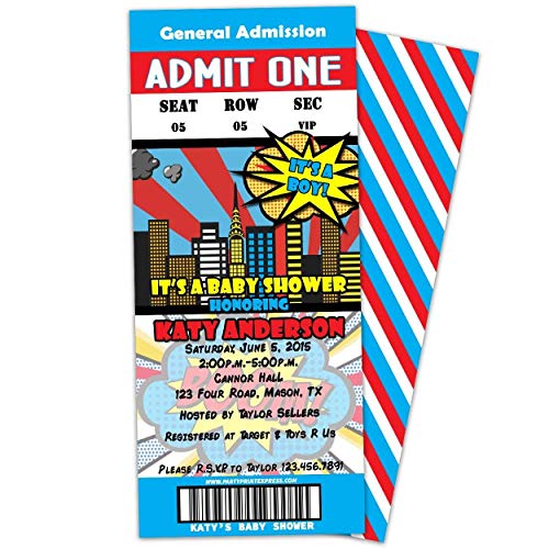 superhero baby shower invitations