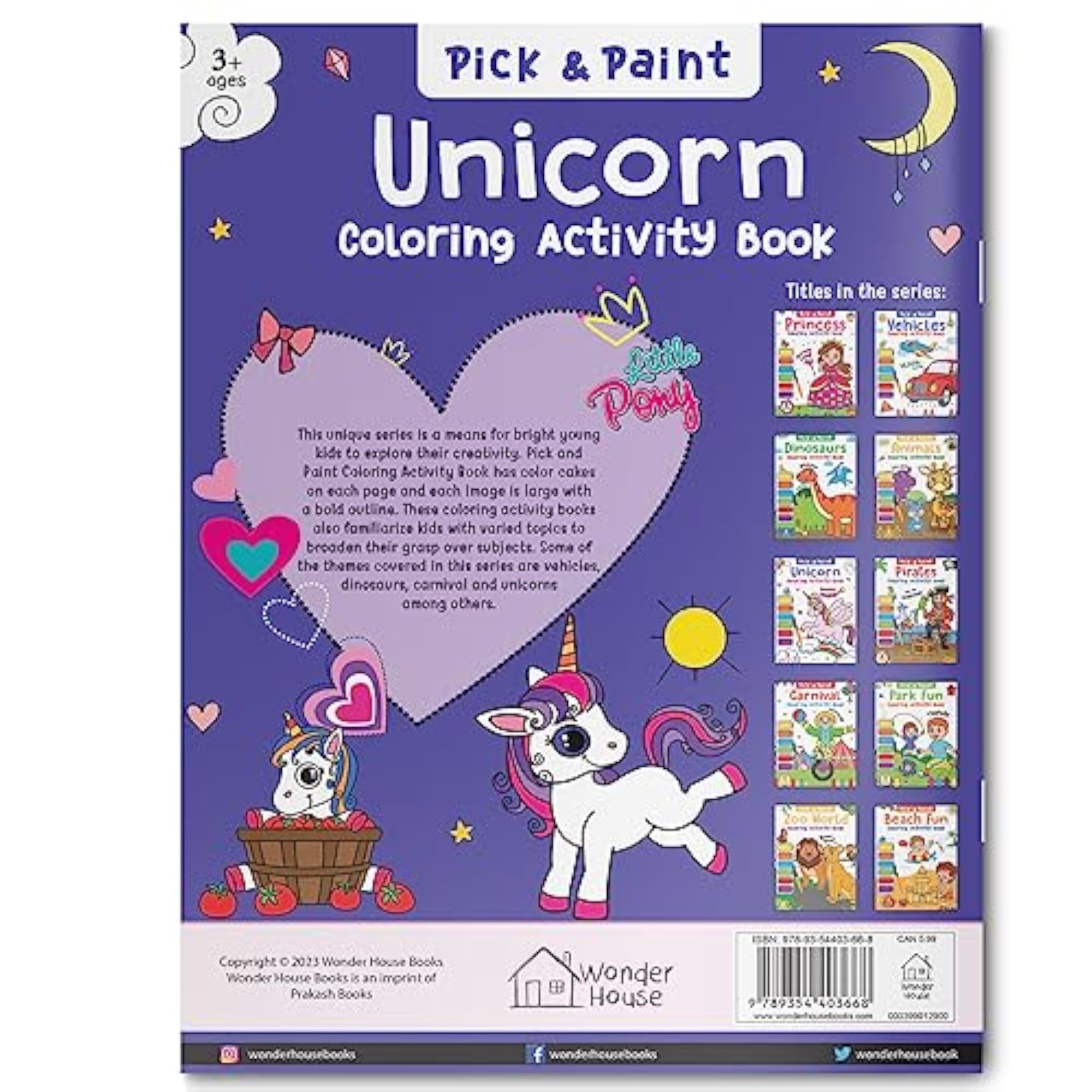 Pick and Paint Coloring Activity Book: Unicorn