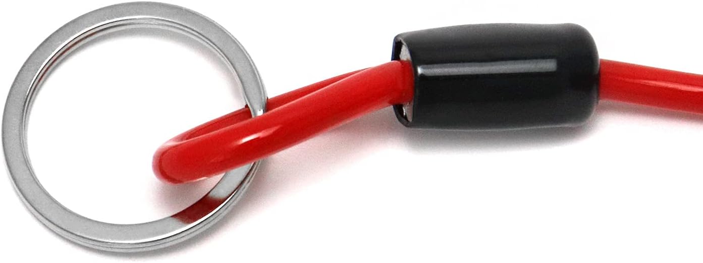 QWORK Breakaway Trailer Cable, 2 Pack 4 Ft Trailer Brake Safety Cable Spring Towing Coiled Wire with Clip, Stainless Steel Spring Towing Coiled Wire for RV Trailer Emergency - Image 3