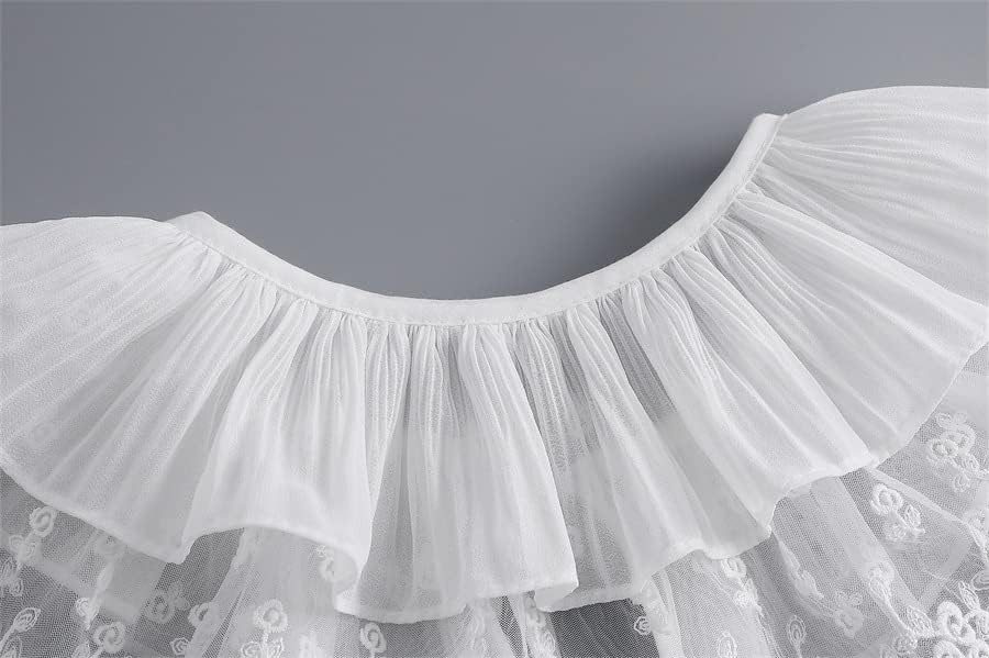 Miniatura 6 de DNLKWGO Blusa de cuello falso de encaje vintage pequeño chal Dickey falso cuello desmontable para mujer