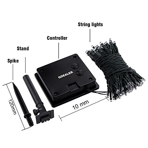 GDEALER Waterproof Solar Outdoor String Christmas Lights Review Solar