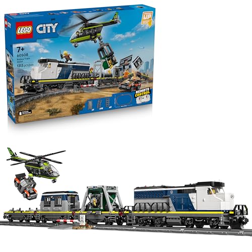 LEGO City Police Train Heist Building Toy - Train Set with Police Car Toy for Boys & Girls Ages 7+ - Pretend Play Set for Kids - Gifts for Birthdays - 60508