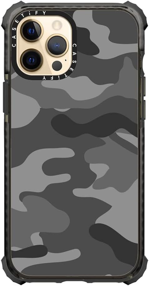 CASETiFY Ultra Impact Case for iPhone 12 Pro Max - Camo Grey - Clear Black