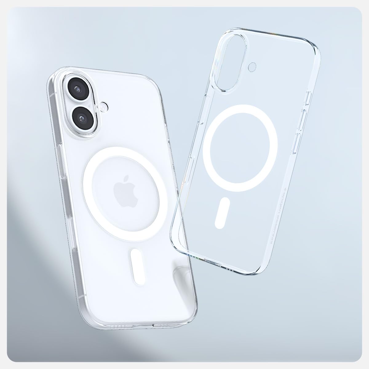 Spigen Essential Clear Crystal MagFit Case for iPhone 16, Clear White — Amazon image 3