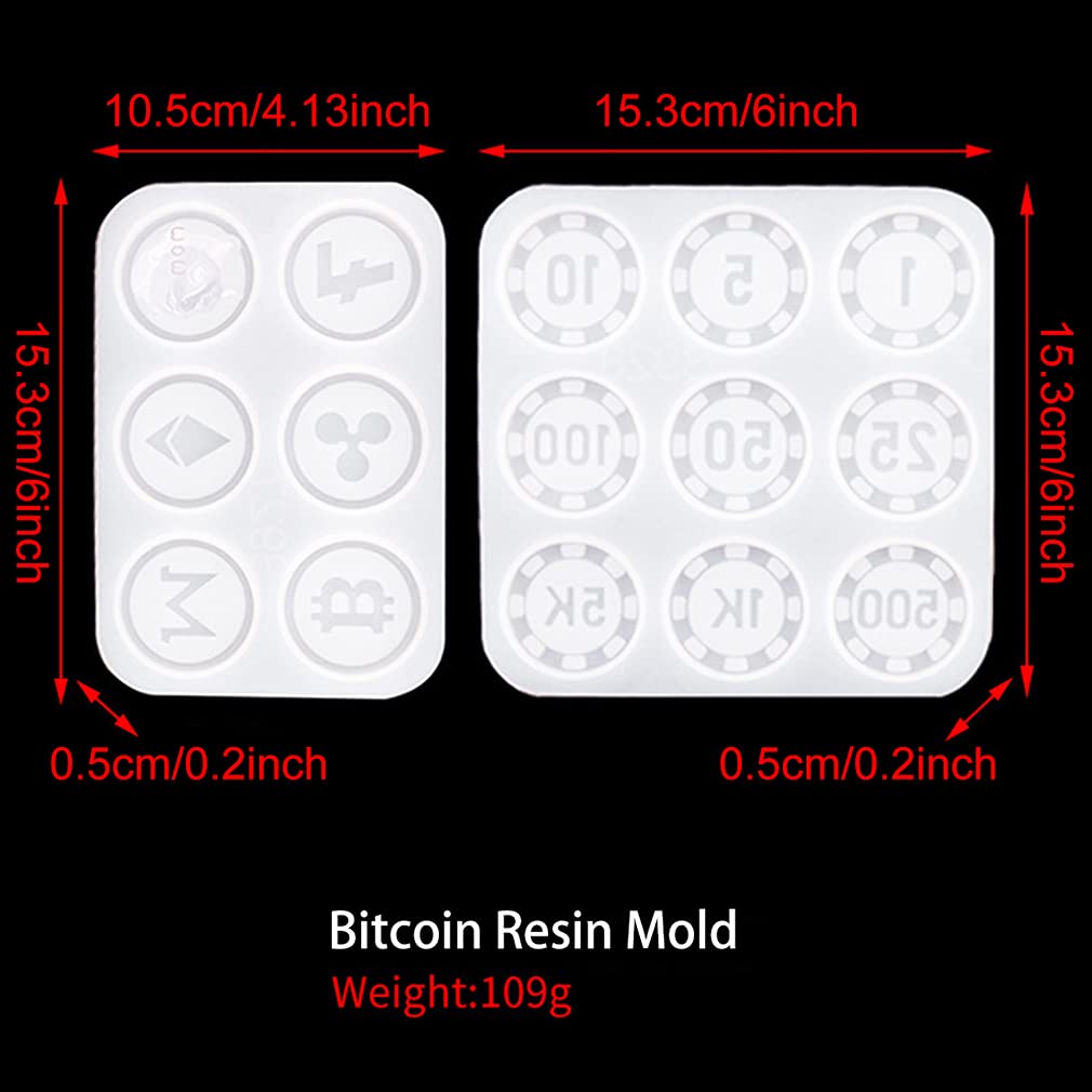 Snapklik.com : iSuperb 2pcs Coin Resin Mold Game Silicone Bitcoin Epoxy  Commemorative Coin Casting Mold For DIY Production Of Collecting Chips,  Digital Entertainment Games