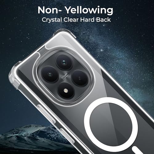 Image of A rtistque Clear Back Cover Case for Poco M8 Pro /Redmi Note 15 Pro 5G | Compatible with Mag-Safe | Premium Cover | Shockproof Bumper | Slim Protective Design | Poco M8 Pro Back Cover - Transparent