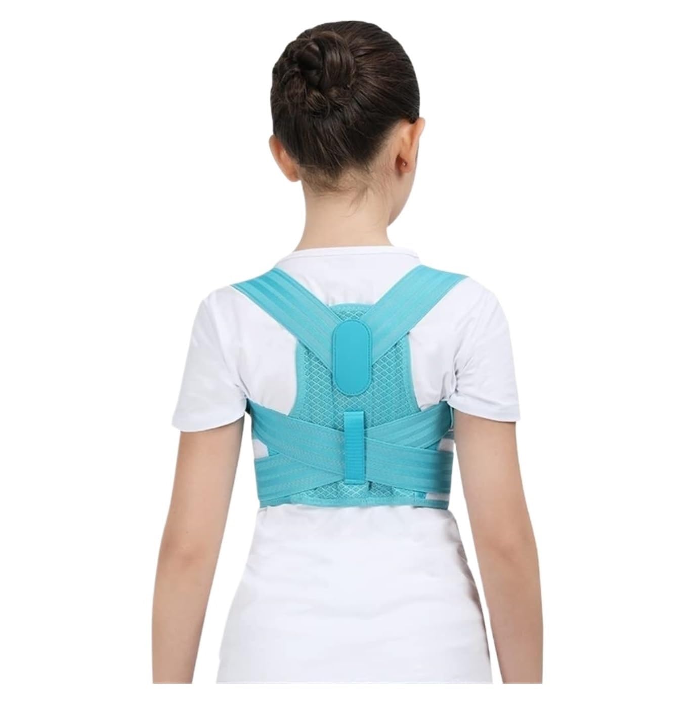 Correttore Posturale Bambini E Adolescenti Scoliosi Tutore Schiena Corsetto Ortopedico Tutore di Sostegno Lombare Cintura Correttiva per La Gobba per Ragazzi E Ragazze(Blue,L)