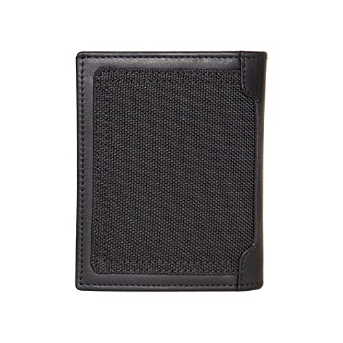 WOLVERINE Men's Bifold Wallet | RFID Protection | Card Slots | Bill Pocket | Durable | Rugged | Leather | Canvas, Guardian Hook & Loop-Oynx, One Size2