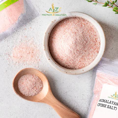 A2Z Premier Solution Himalayan Pink Salt 100% Natural & Organic Crystal Consumable Salt - 1000G Pouch Packaged #TOP2