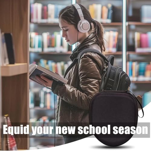 Image of VERTUS Headphone Carrying Hard Storage Bag Pouch Case Cover for Boat Rockerz 480 Bluetooth Headphone (Black)