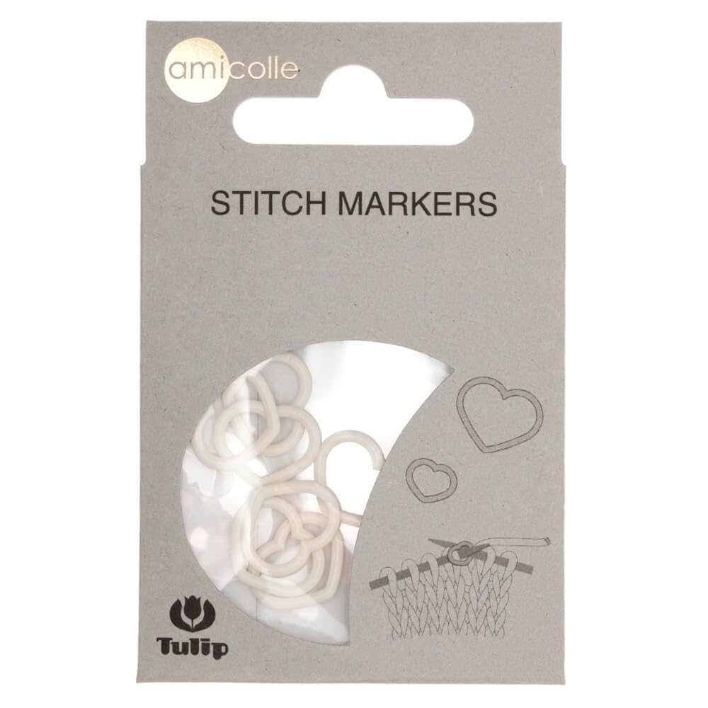 Tulip Heart Stitch Marker Large White - 1 Piece