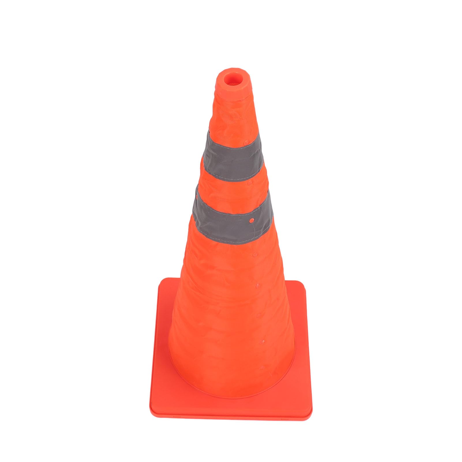 Alomejor Cônes de Circulation Réfléchissants Pliables de 70 Cm pour la sécurité Routière Paquet de 2 Cônes Portables Orange pour les Parkings et les Chantiers de Construction