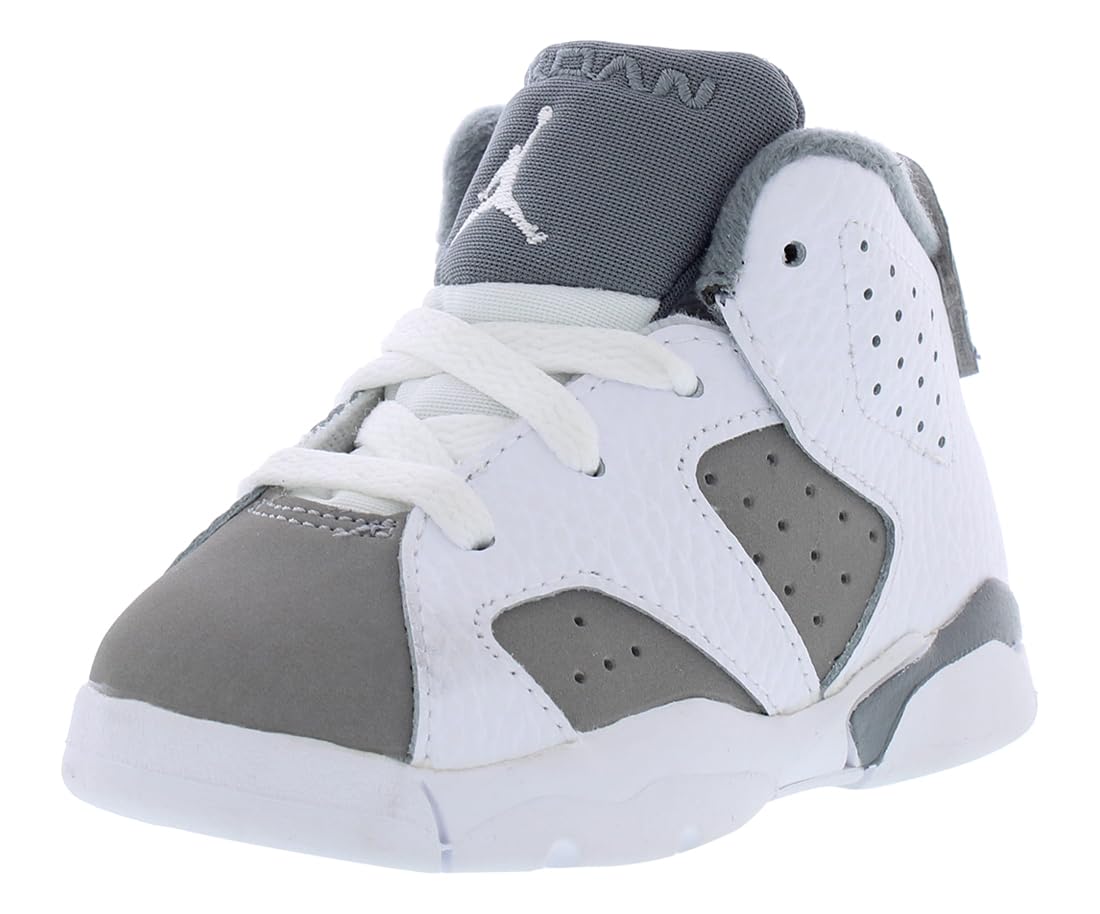 Jordan Baby Boy's 6 Retro (Infant/Toddler) White/Medium Grey/Cool Grey 10 Toddler M