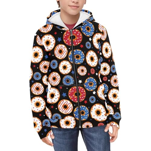 Hawapod Zip Up Hoodie Casual Long Sleeve Loose Outerwear Pockets Sweatshirt For Boys Girls 6-16 Years3