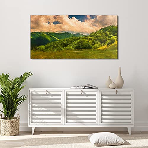 Photo art acryl montagnes pour créer un havre de paix dans votre chambre