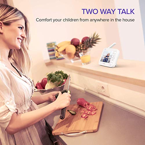 GOODBABY Real 720P 5" HD Display Video Baby Monitor with Camera and Audio, Remote Pan&Tilt&Zoom, Two-Way Talk,Temperature Monitor, Night Vision, Lullaby Player, 960ft Range - Thumbnail 7