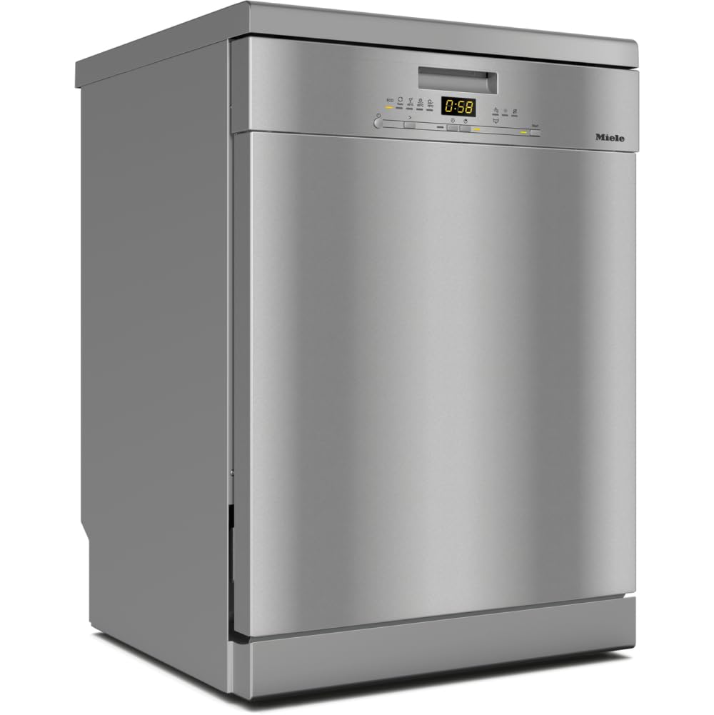 Miele 11526440 G 5000 SC Front Active Freestanding Dishwasher with EcoPower Technology, QuickPowerWash, ComfortClose and FlexLine Baskets, CleanSteel Front