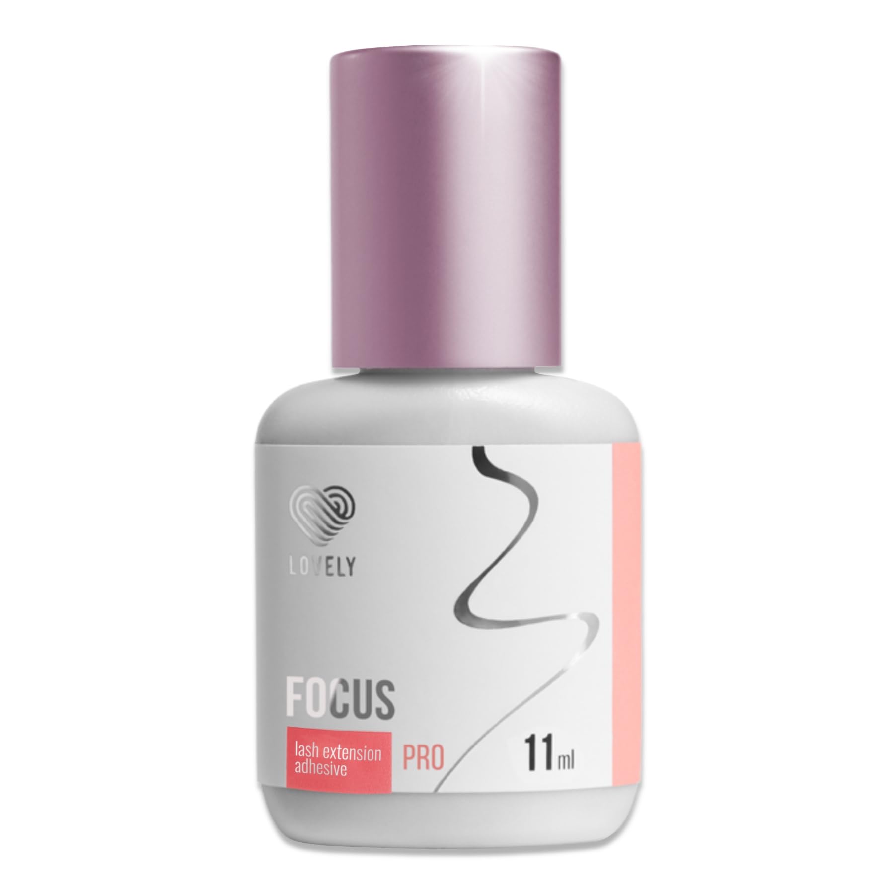 LOVELY colle pour cils FOCUS (11ml, couleur : NOIR) colle ultra-rapide, temps de séchage : 0,5 secondes, 8 semaines d'adhérence, pour des extensions de cils professionnelles, Extension Glue