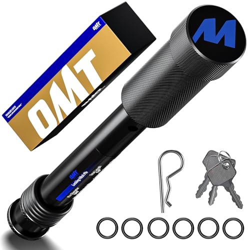 Orion Motor Tech Locking Hitch Pin, Fits 2' Receiver with 5/8' Diameter Hitch Pin Lock, Anti-Theft Steel Hitch Pin Lock with Key for Class III IV Hitches, Anti-Rattle Trailer Hitch Pin with O-Rings