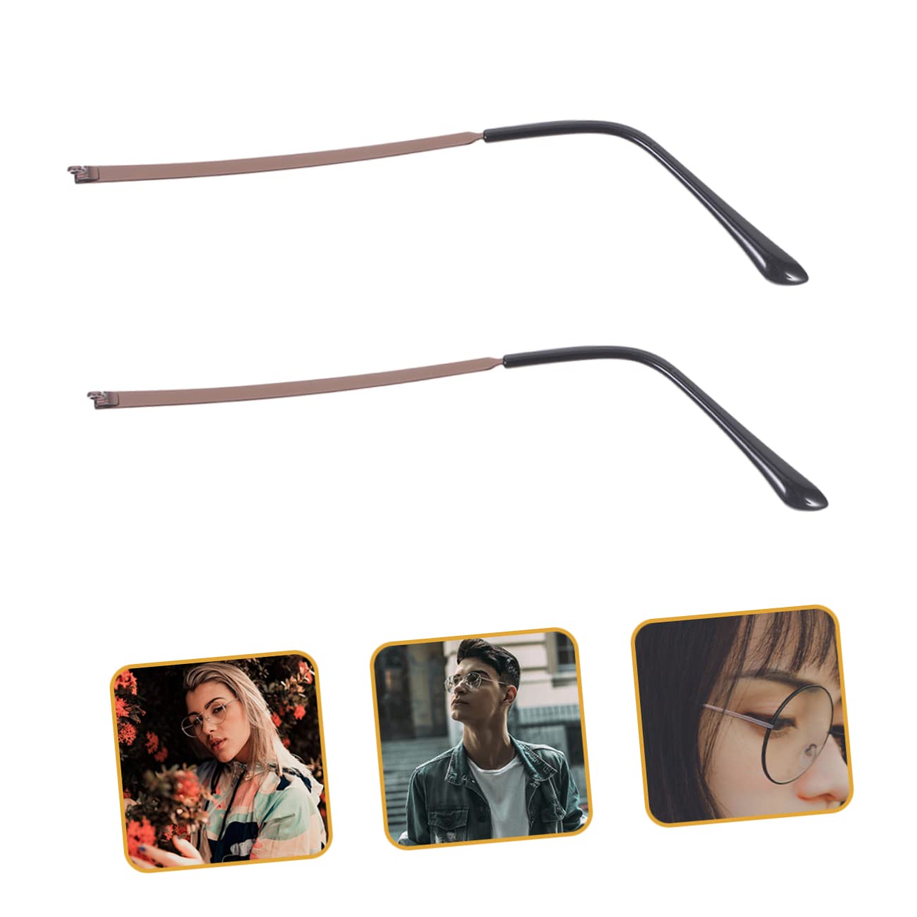 Housoutil 10paires Jambes De Lunettes Universelles Métal De Bras De Lunettes De Remplacement Élégants Pour Style Personnalisé Accessoires Et Confortables Vue