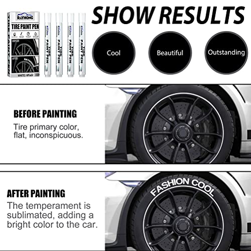 Kimiss KIMISSWZPCIEO0YU 4 Pack White Paint Pen White Paint Markers Pens Tire Marker White Waterproof Oil Based Paint Pen Car Tire Marker Marking Pens Permanent Markers thumb #8