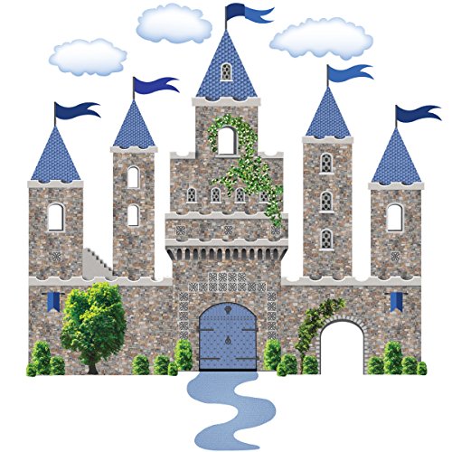 Castle Wall Decal Blue Stone Castle Decal Medieval Castle Removable, Reusable Peel And Stick! #TOP30