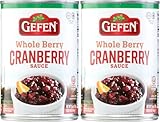 Gefen Whole Berry Cranberry Sauce, 16oz (2 Pack) No High Fructose Corn Syrup