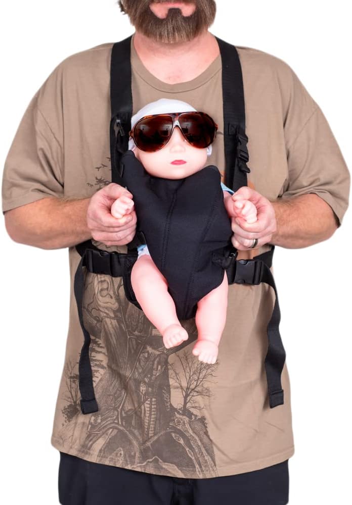 Hangover Baby Carlos Doll Carrier and Glasses Halloween Costume Cosplay Accessory Multicolor