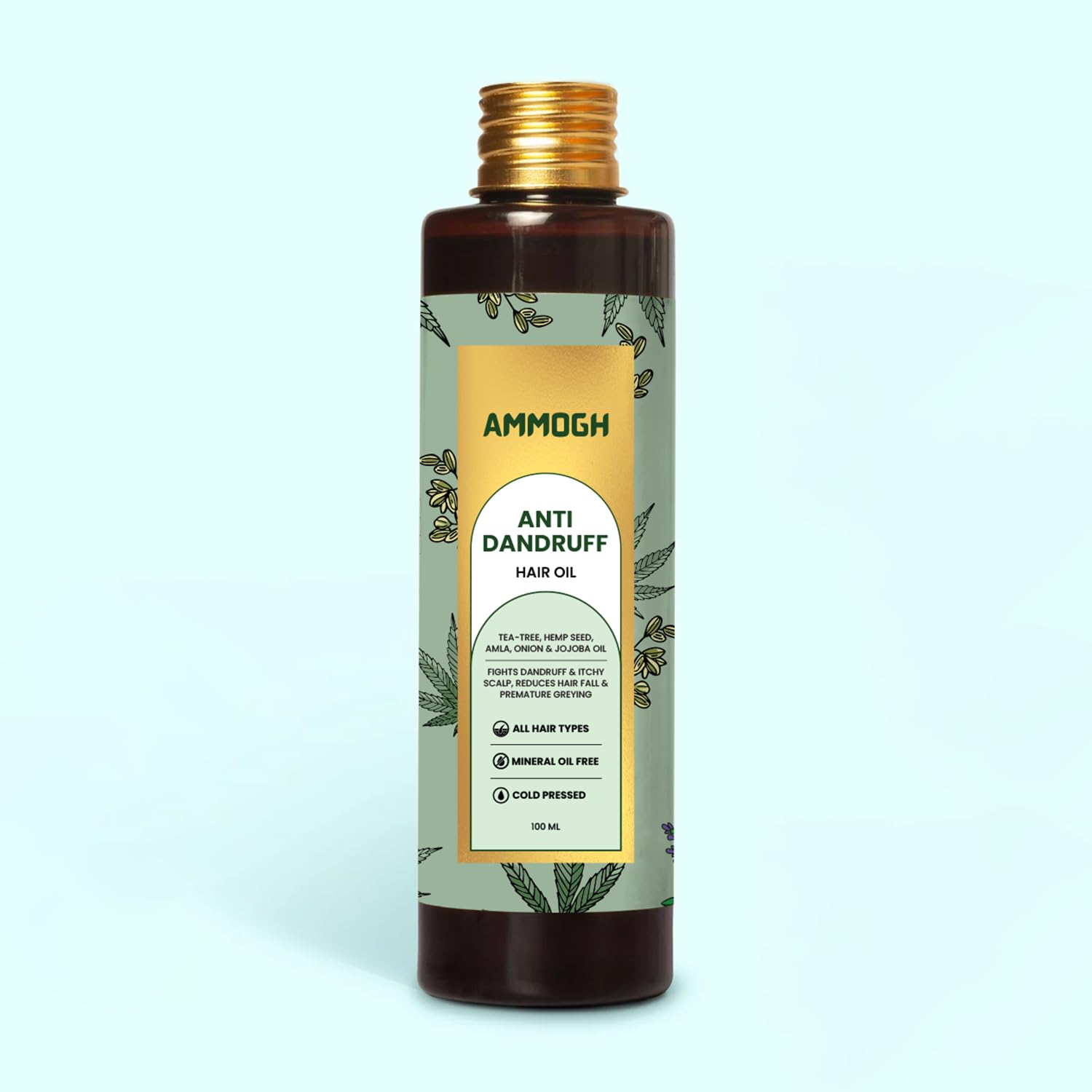 Anti Dandruff Oil | Itchy Scalp | Hair Fall | Tea Tree, Onion, Jojoba, Amla, Hemp Seed Oil-image-32