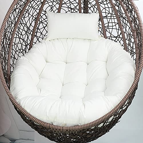 Eoieov Hanging Egg Chair Cushion,Swing Chair Cushion,Hammock Chair Seat Cushion,Garden Swing Cushion Replacement,Egg Swing Cushion Beige,