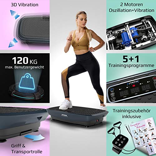 Kinetic Sports 3D Vibrationsplatte VPX800 VITAL Trainer PRO +2 leistungsstarke Motoren +Intuitiv +Leicht zu Bedienen… – Bild 4