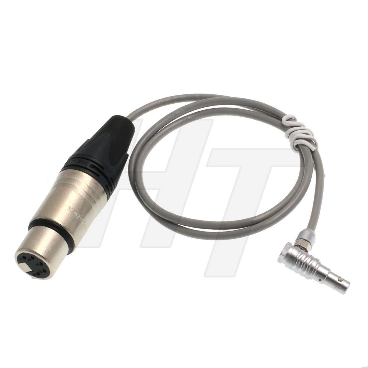 Câble d'entrée audio XLR 5 broches femelle à angle droit 00B 5 broches pour mini caméra ARRI Alexa (Neutrik XLR vers RA 5 broches)