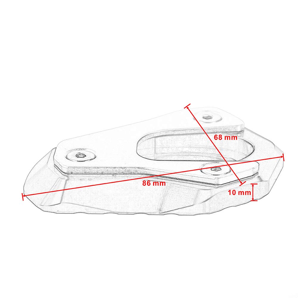 Patin D'Élargissement Pour Béquille Moto – Compatible Kawasaki Z900, Z1000, ER6N/F | Améliore La Stabilité
